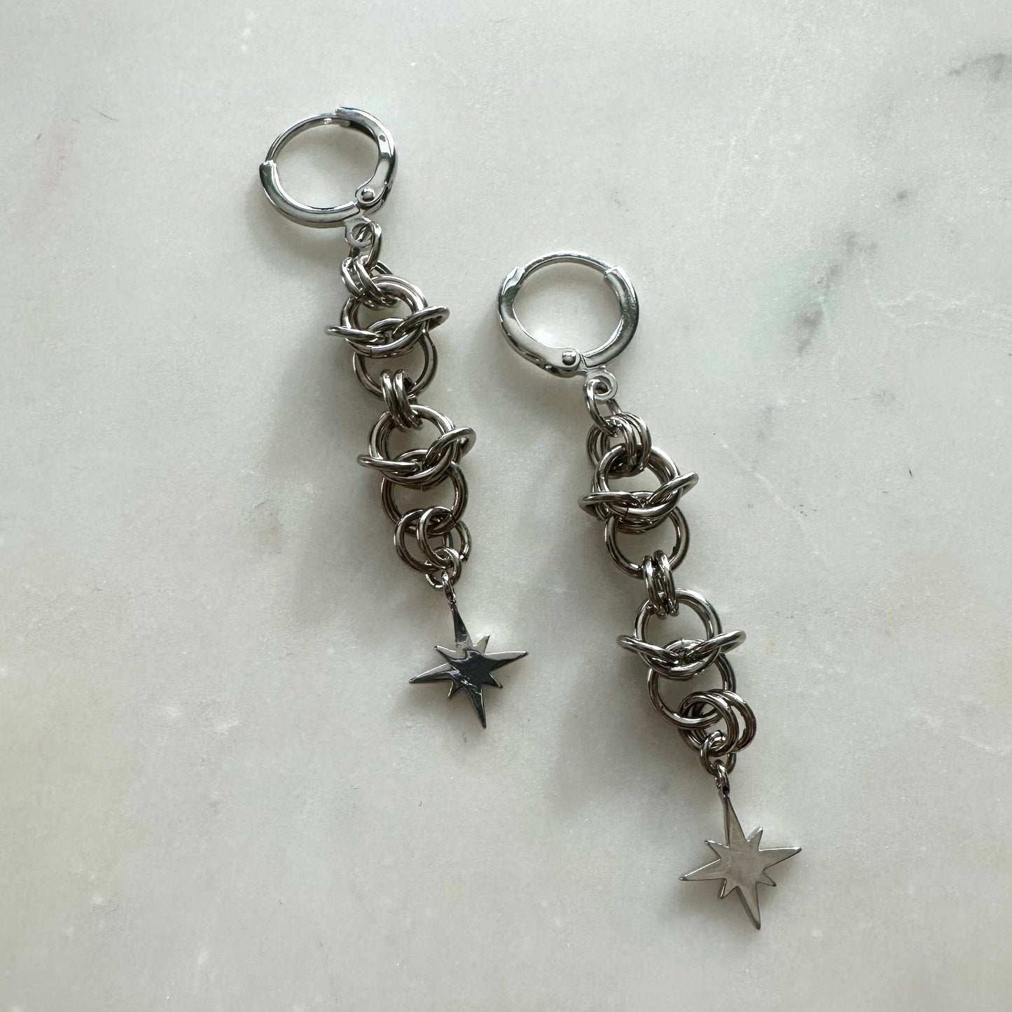 Foolish Fetish • Cosmic Starburst Chainmail Earrings