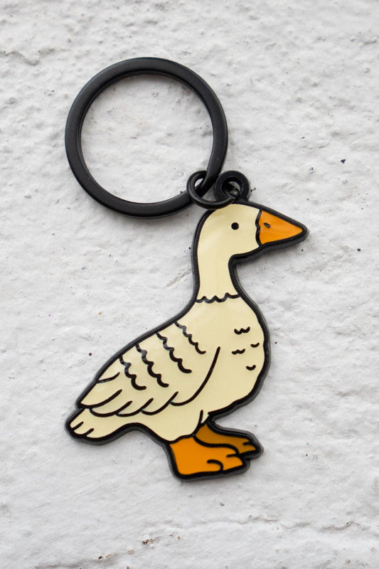 Stay Home Club • Fowl / Duck Enamel Keychain