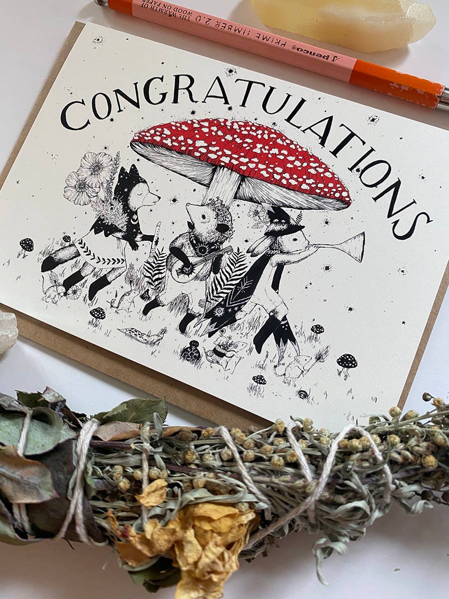 Marika Paz • Congratulations Woodland Parade Greeting Card