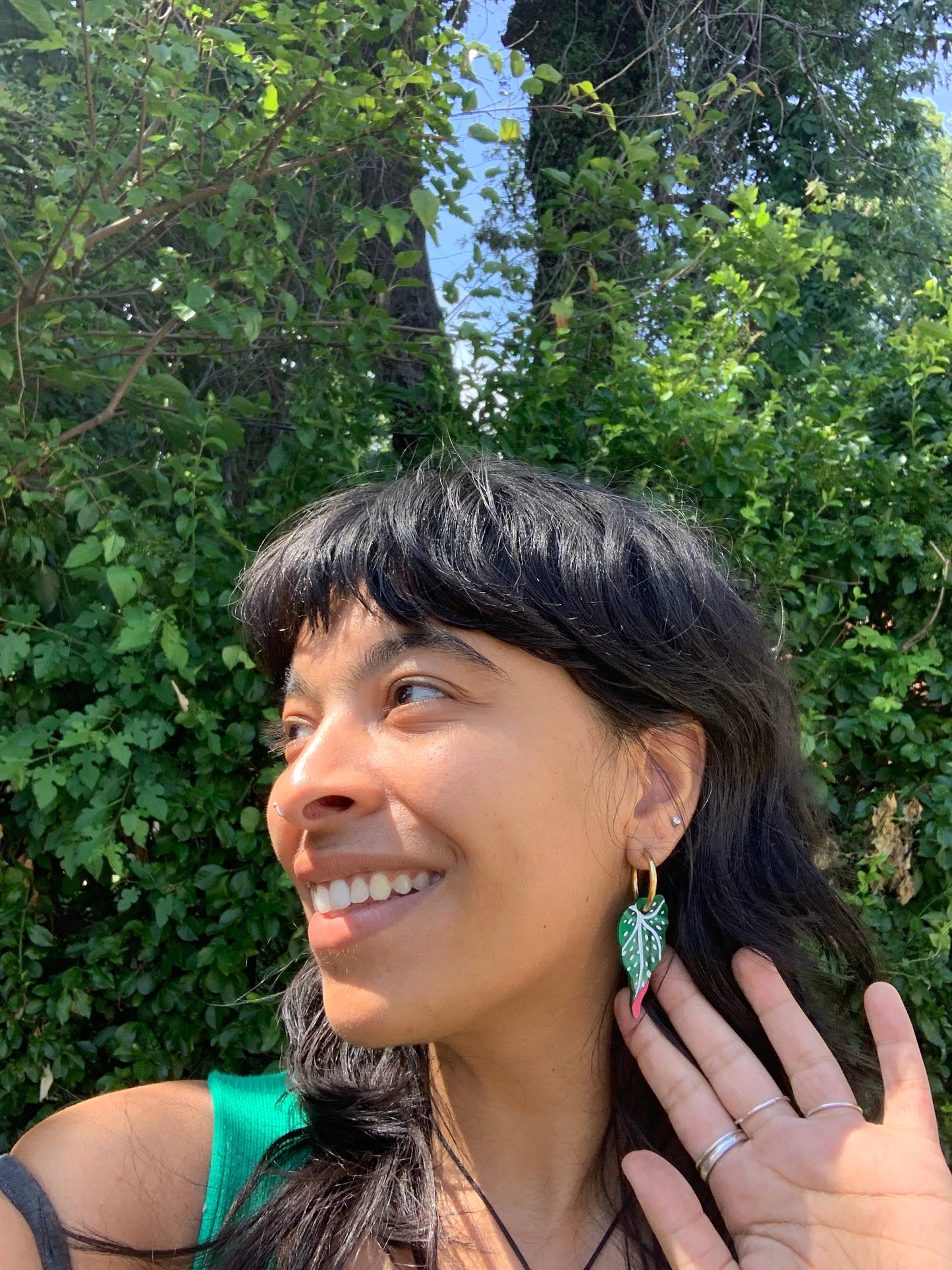 SALE • Not Picasso • Acrylic Earrings, Begonia Leaves