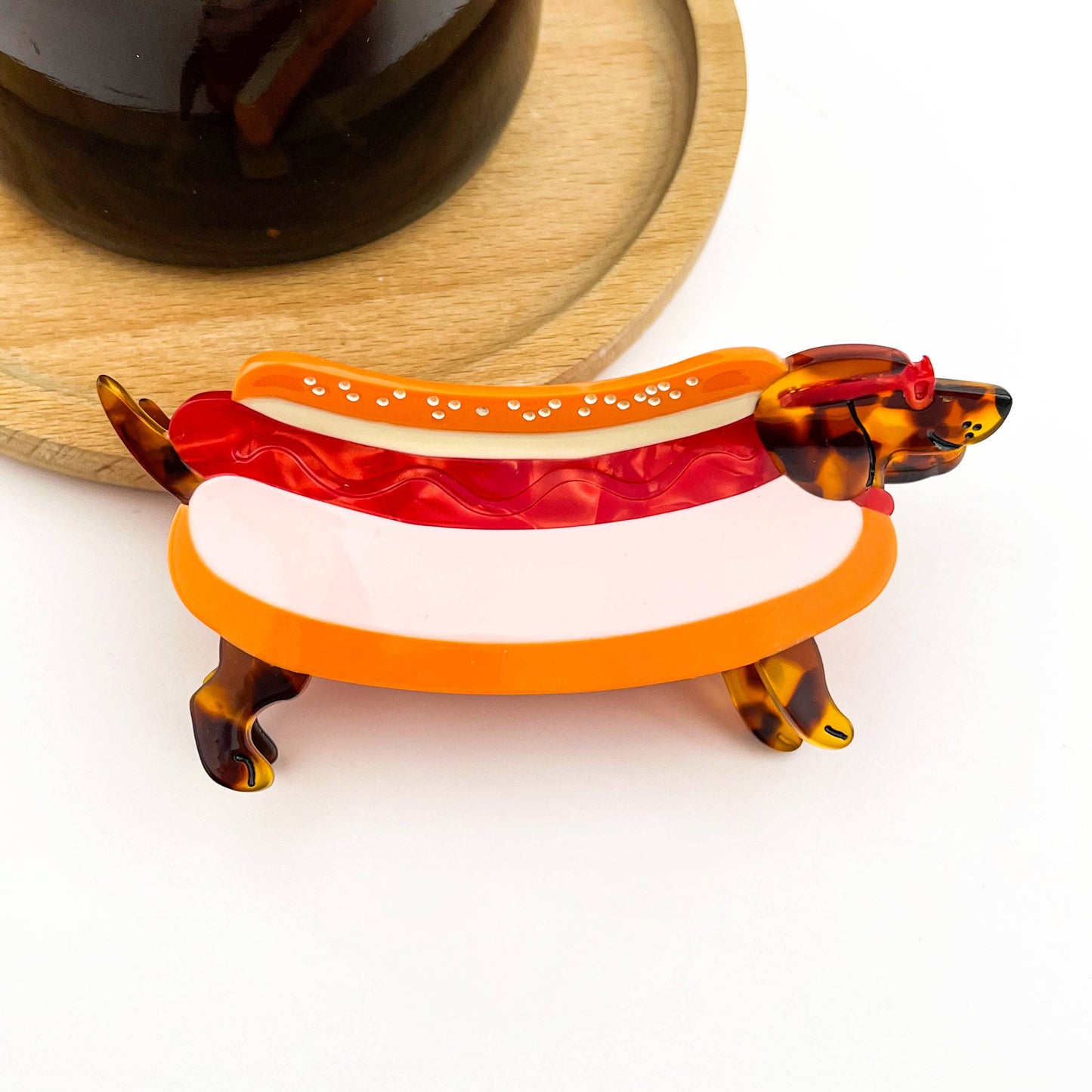 Stylish Hot Dog Hair Claw Clip