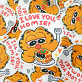 Ghostiekid • Garfield I Love You Homie Vinyl Sticker