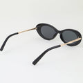 Retro Polished Wavy Round Sunglasses