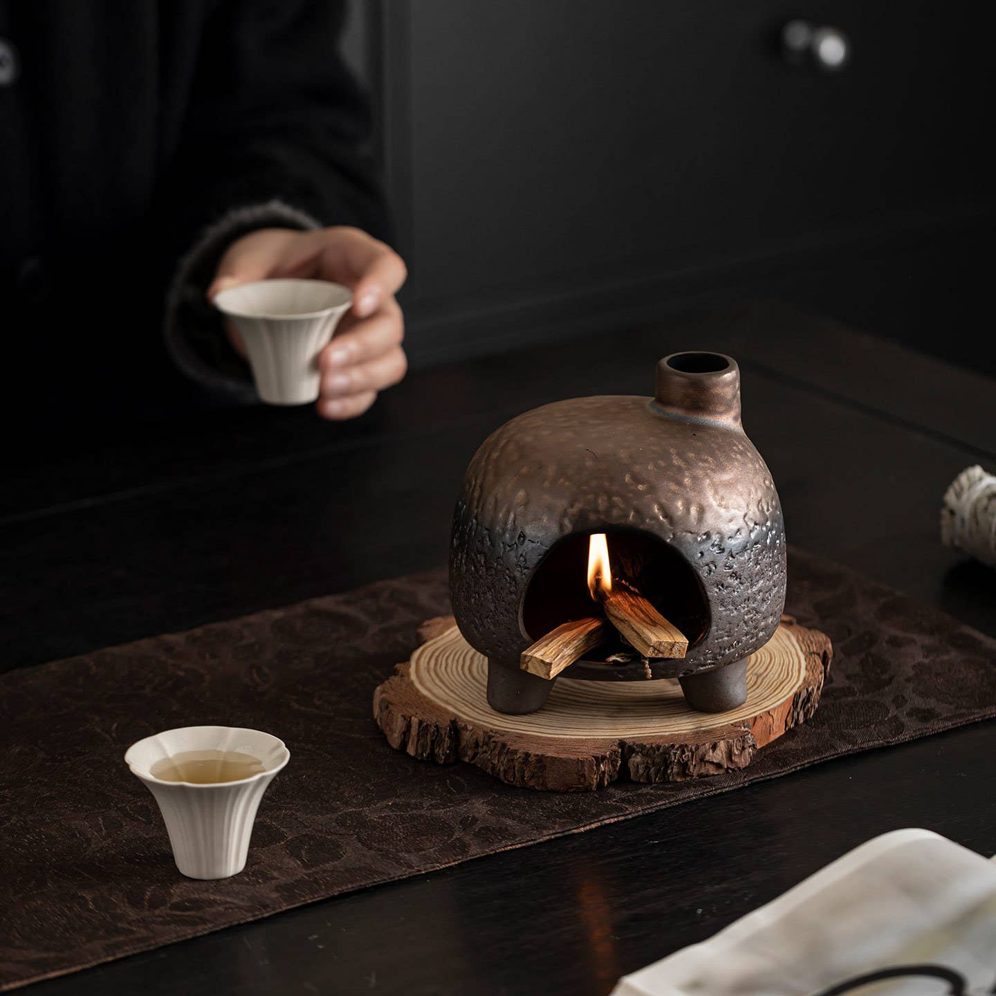 Little Golden House Incense Fireplace