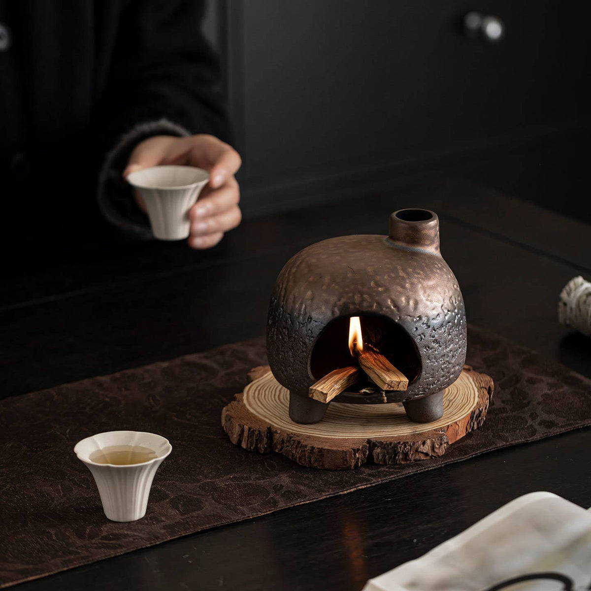 Little Golden House Incense Fireplace