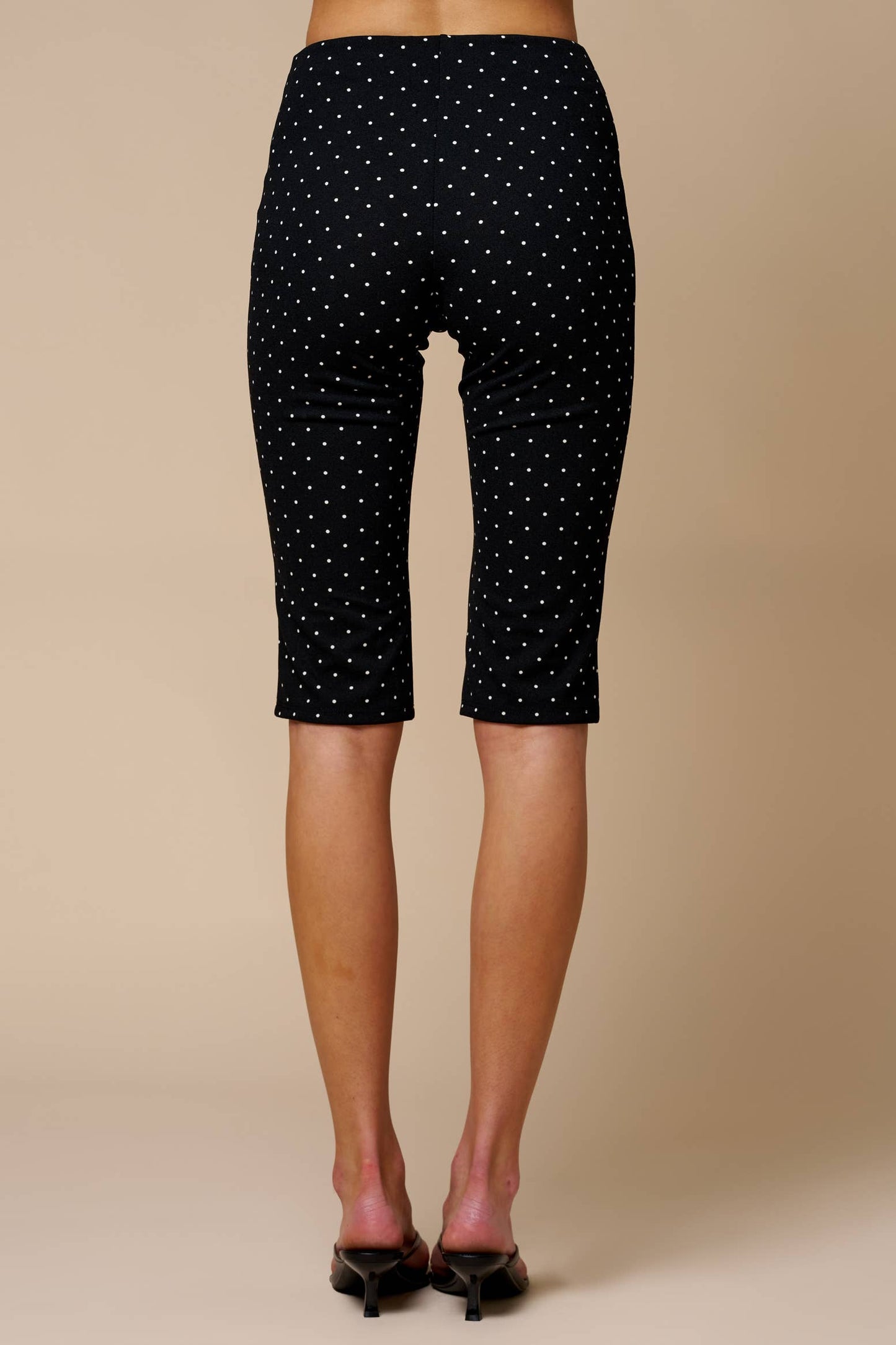 Polka Dot Black & White Capri Pants