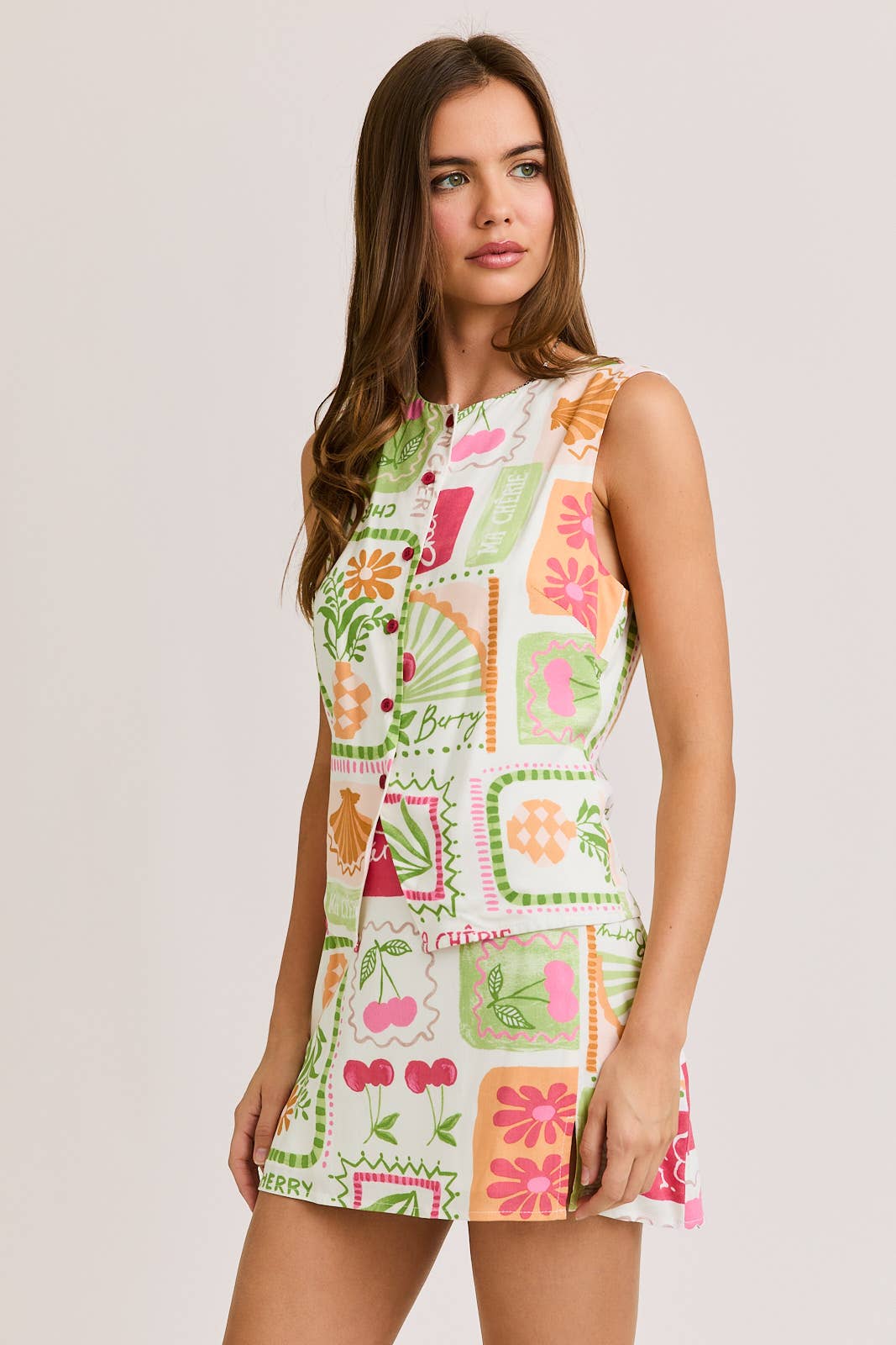 Spring Set • Button Down Top & Skirt