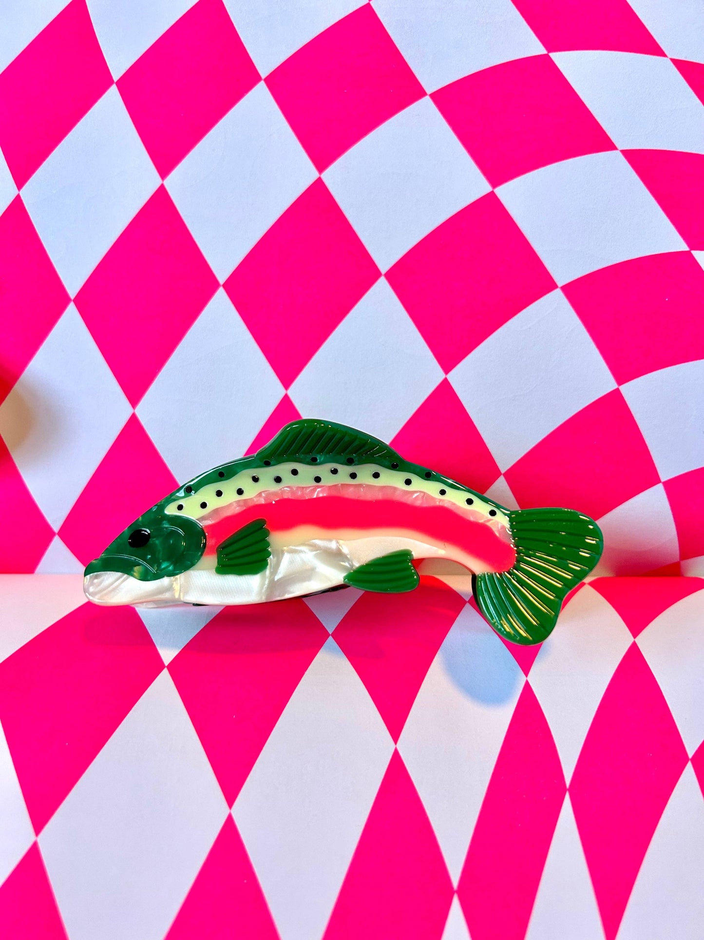 The Peach Fuzz • Rainbow Trout Hair Claw