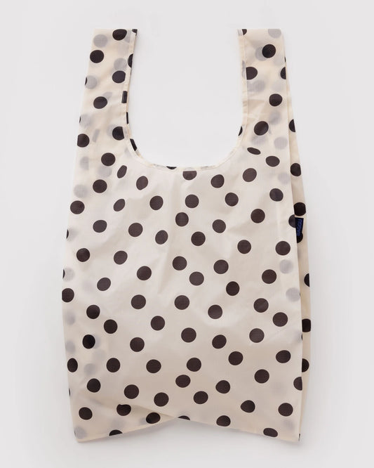 BAGGU • “Cream and Black Polka Dot” Big Baggu