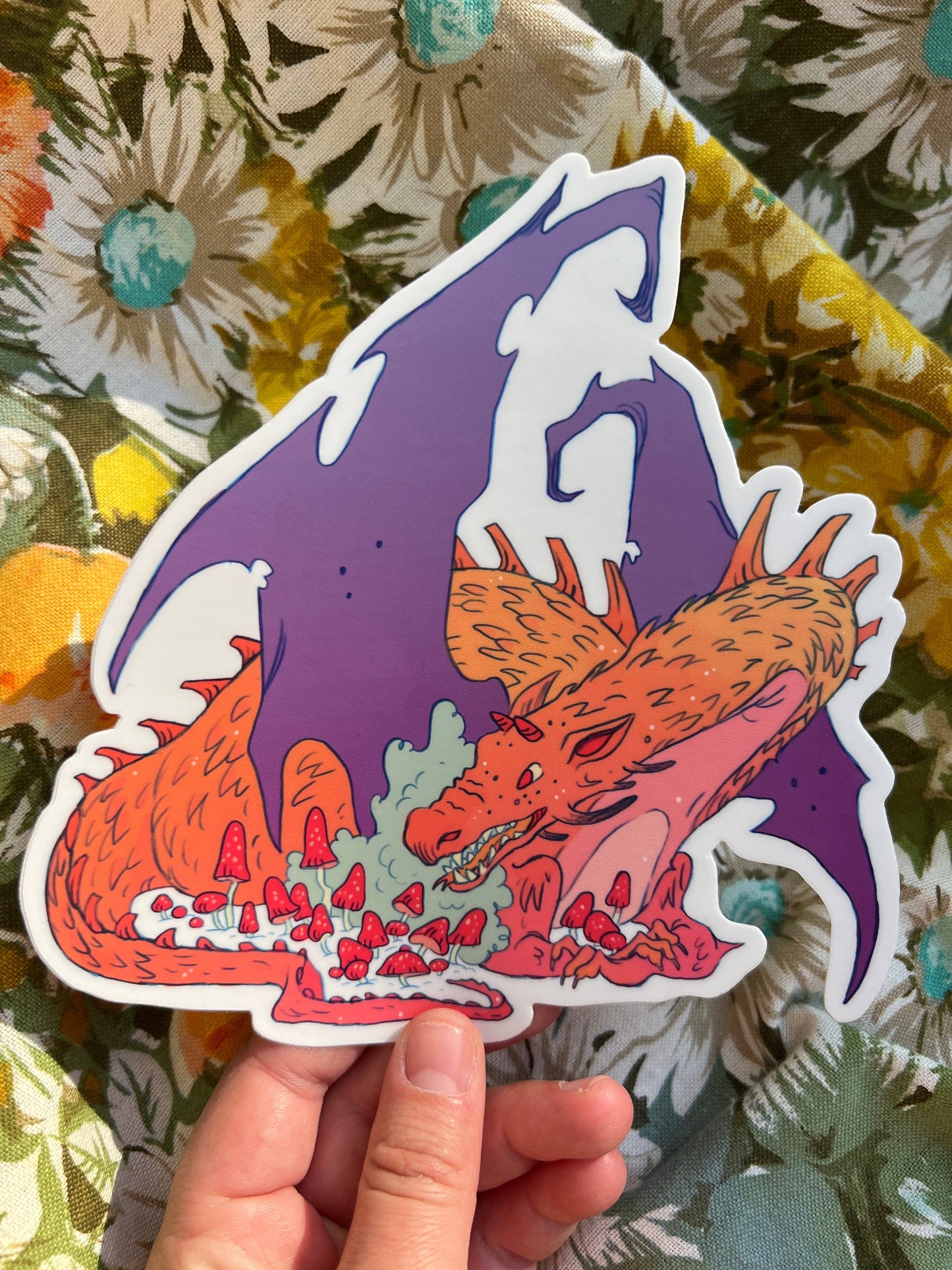 Natalie Anderson • Fall Dragon Large 6” Vinyl Sticker