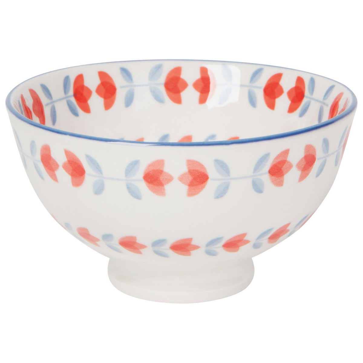 SALE • Red Tulip Stamped Bowl 4 inch