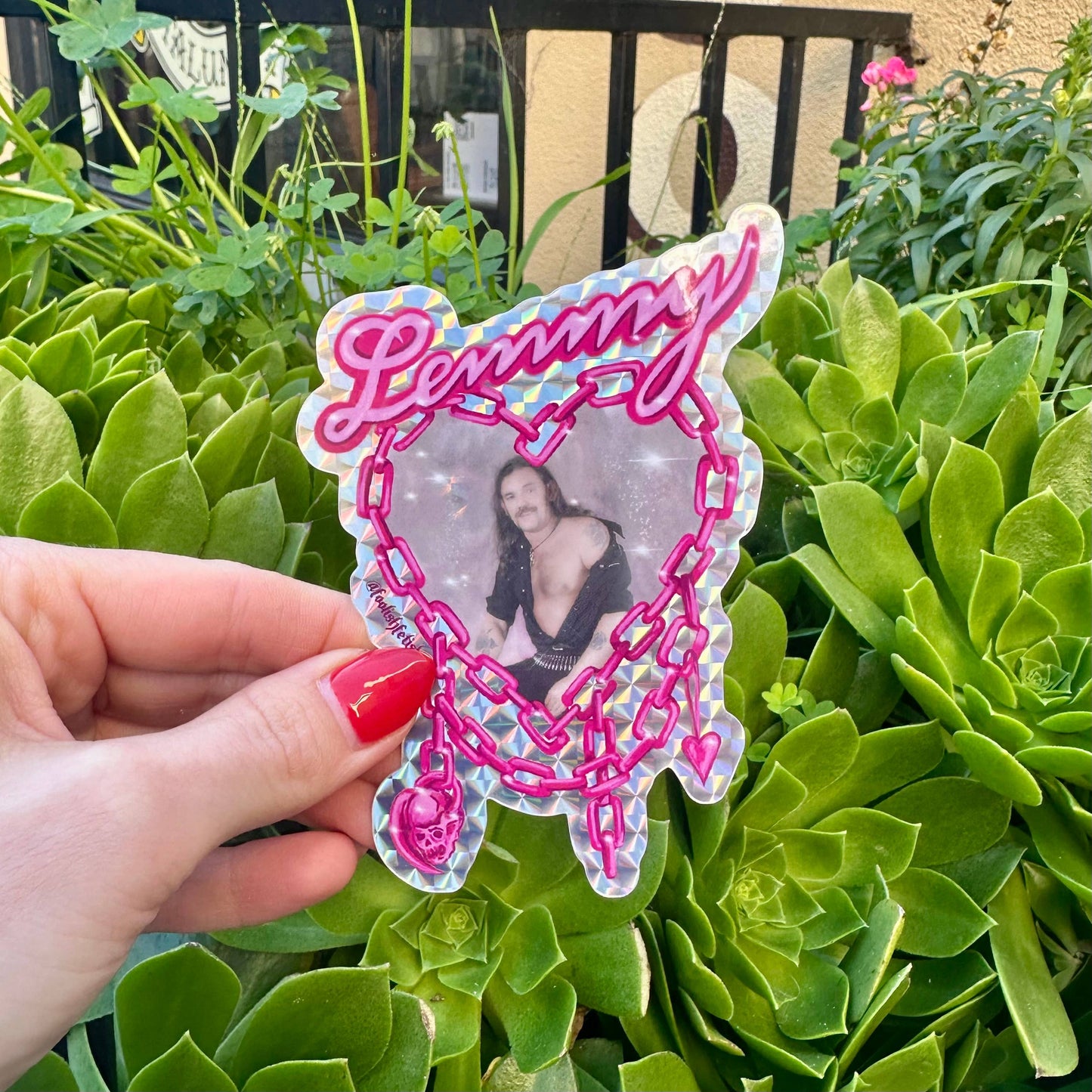 Foolish Fetish • Lemmy Love Motorhead Chain Heart Sticker