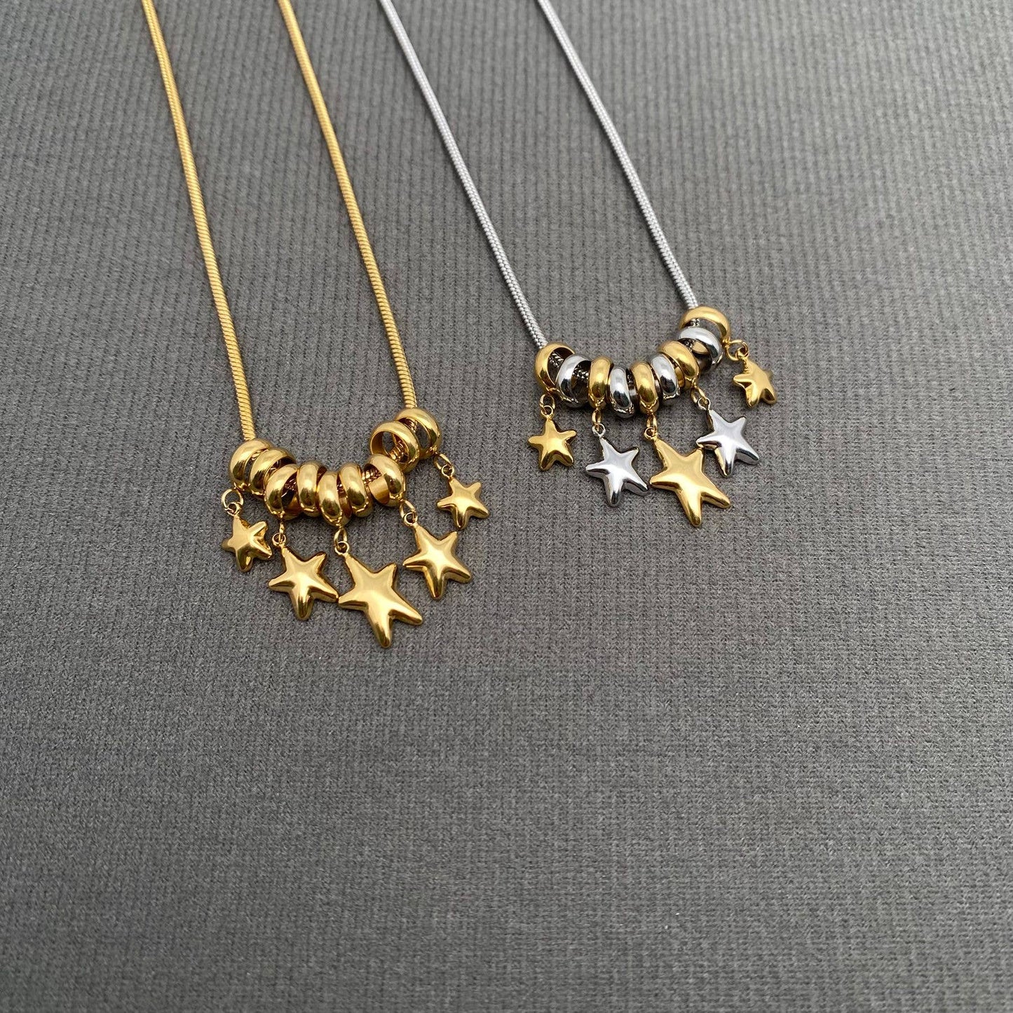 Star Charm 18K Gold Plated Stainless Steel Necklace
