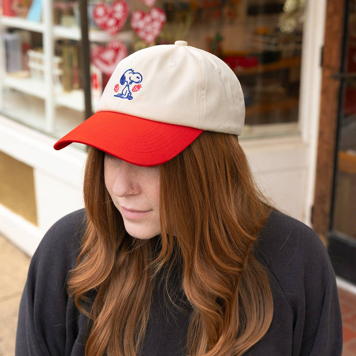 Snoopy • Embroidered Strawberry Dad Hat