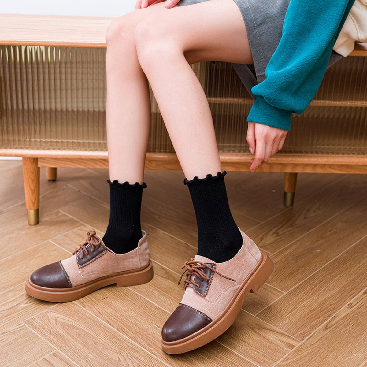 CANDY COLOR PURE COTTON EDGE SOCKS