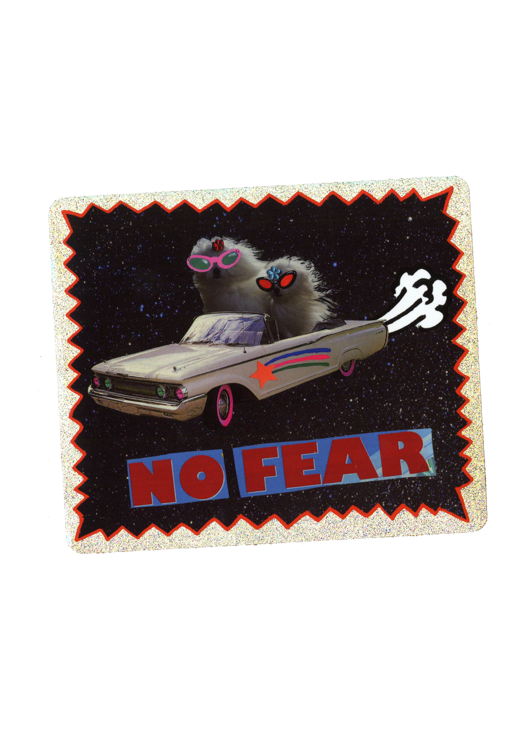 Gentle Thrills • No Fear Glitter Sticker