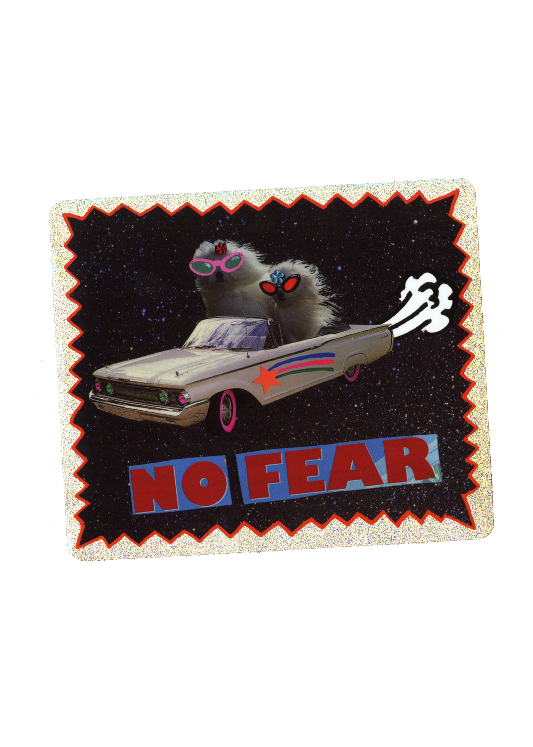 Gentle Thrills • No Fear Glitter Sticker