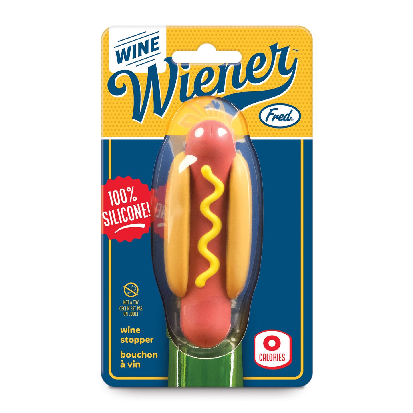 Fred & Friends • Hot Dog Bottle Stopper, Wine Wiener