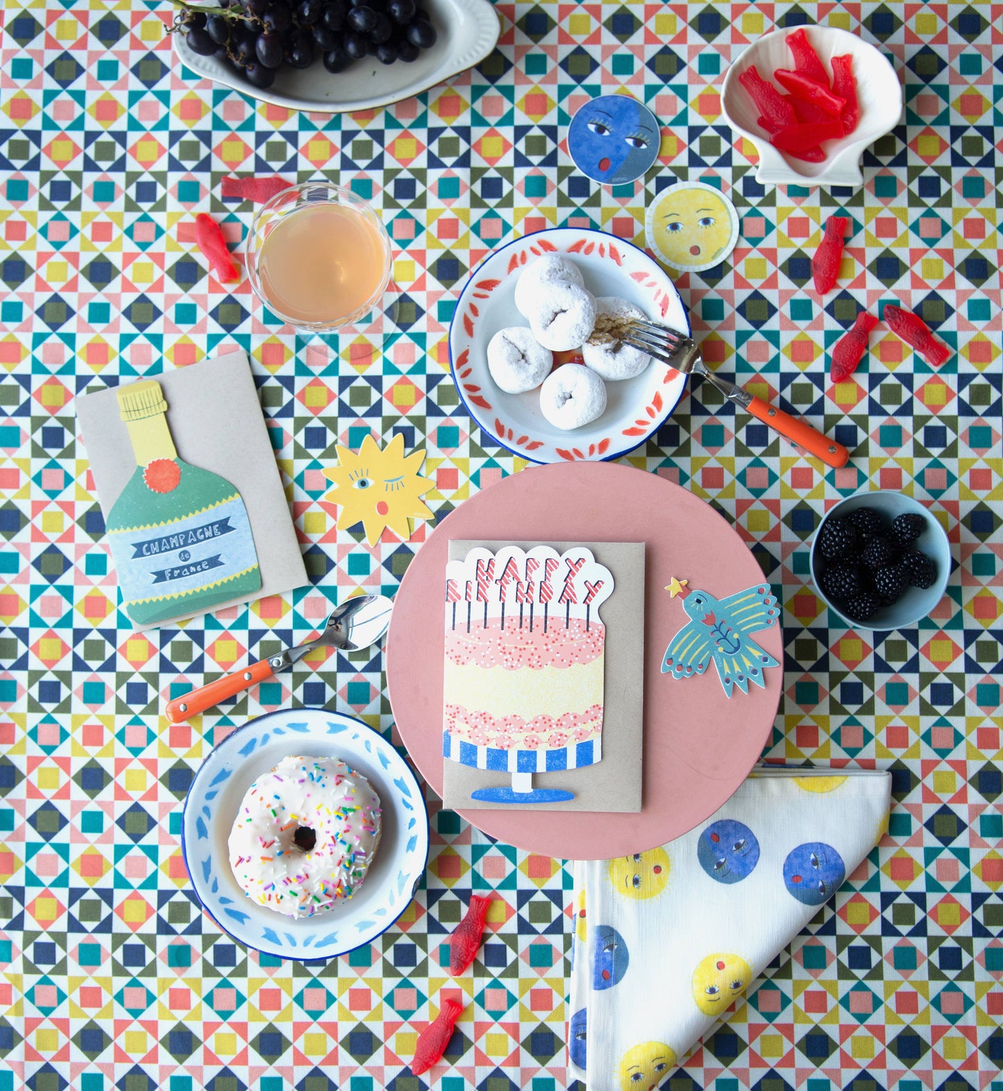 Happy Birthday Cake, Die-Cut Blank Greeting Card