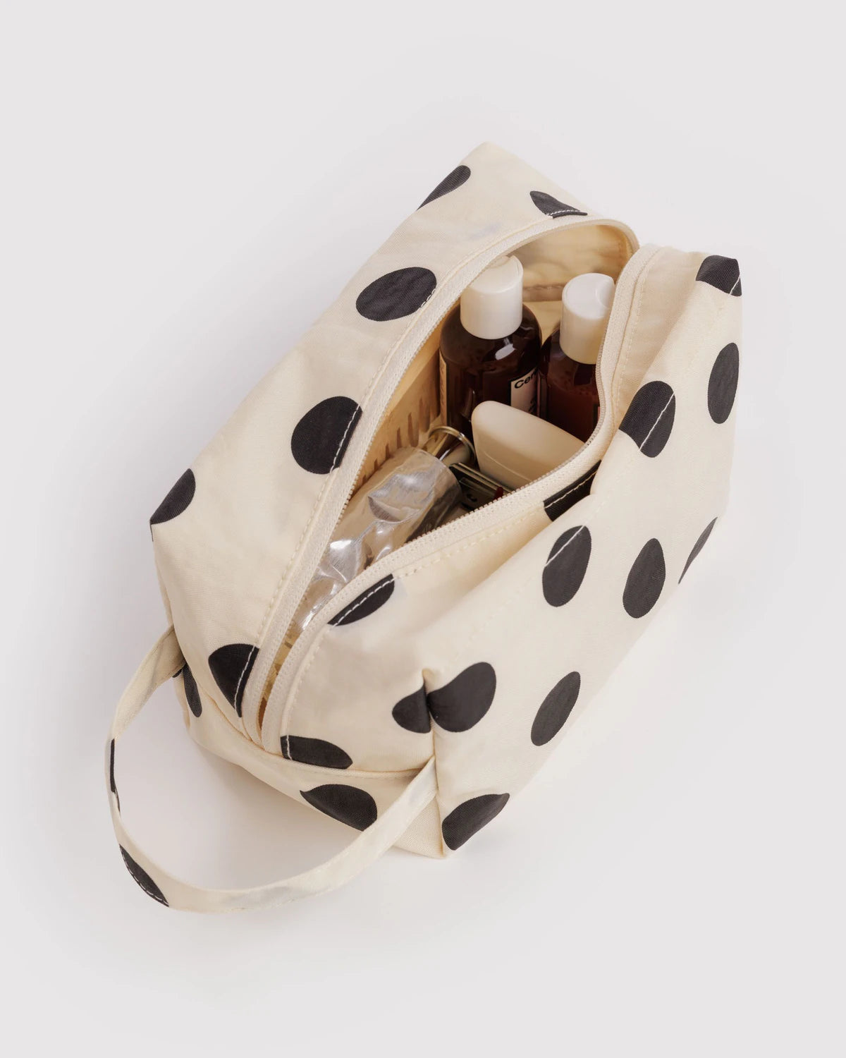 BAGGU • "Cream And Black Polka Dot" Dopp Kit