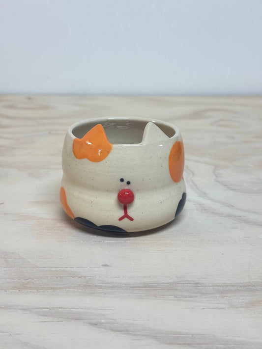 Rolly Poly Studios • Calico Cat Plant Pot