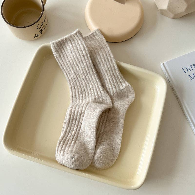 SALE • Rufia - 5-Pair Set of Solid Color Wool-Blend Socks