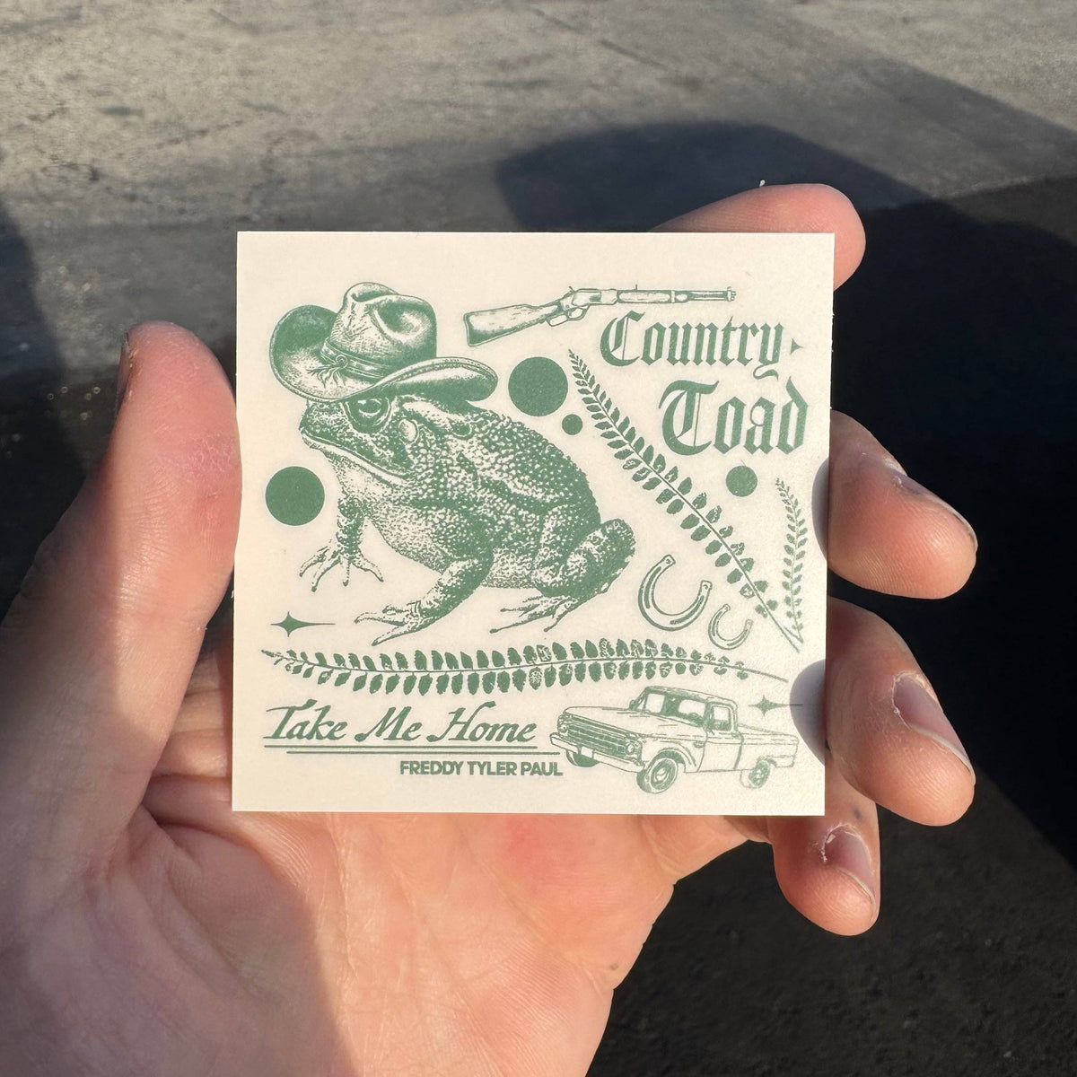 Freddy Tyler Paul • "Country Toad" Vinyl Sticker