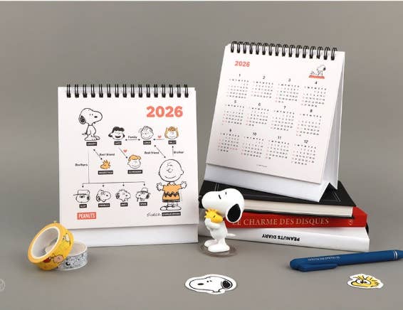 Peanuts 2026 Classic Square Desk Calendar