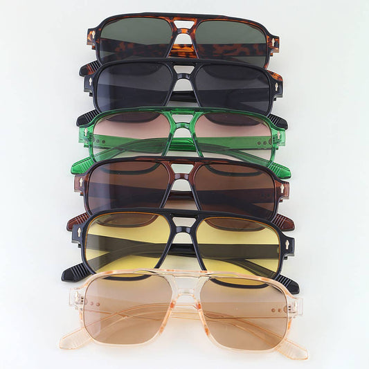 Star Bolted Straight Aviator Sunglasses