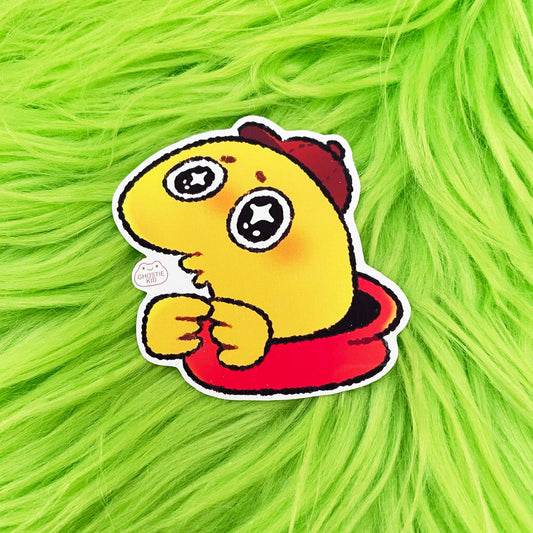 Ghostiekid • Smiling Friends Charlie uwu Vinyl Sticker