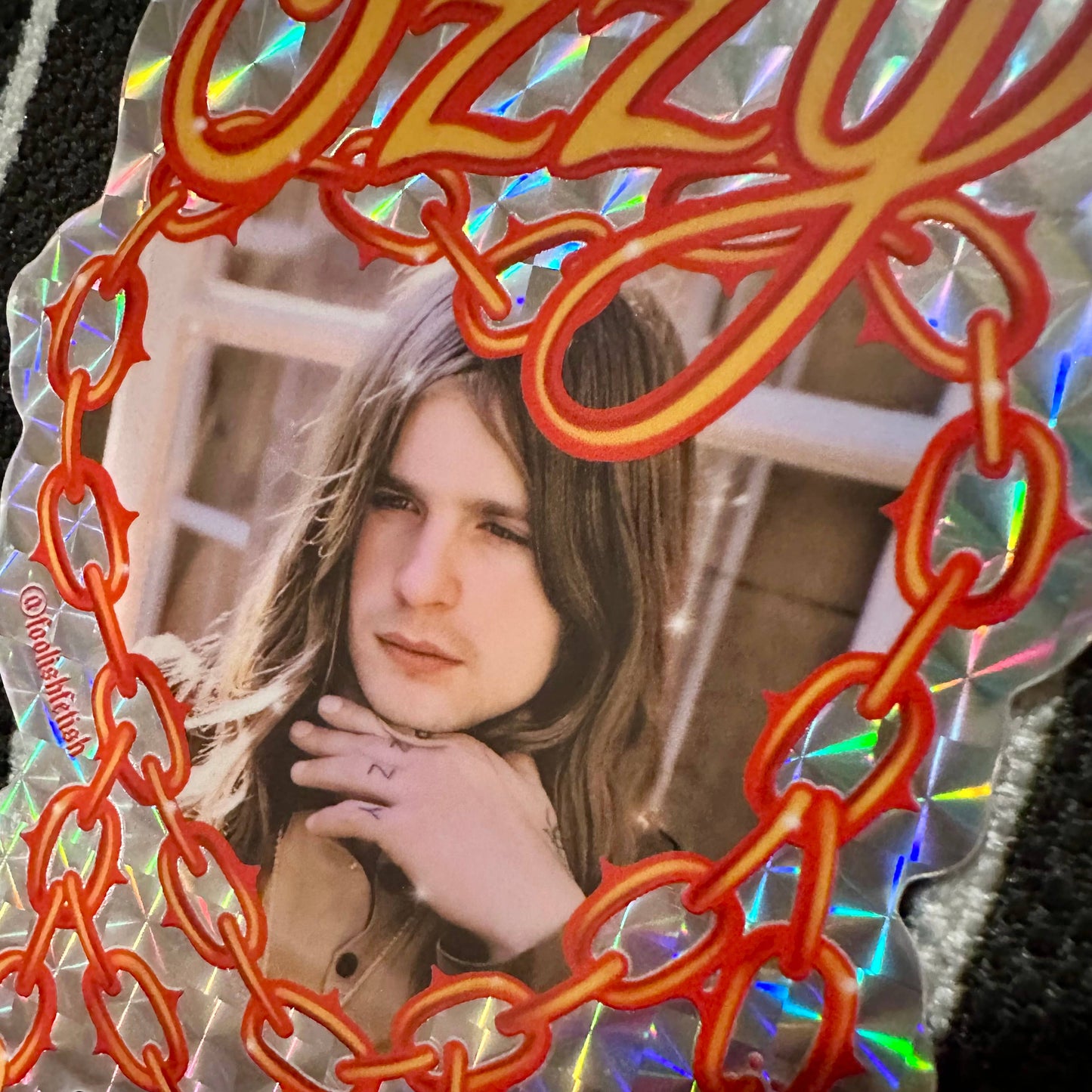 Foolish Fetish • Ozzy Love Chain Heart Sticker