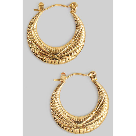 Diamond Cut Stainless Steel Hinge Hoops