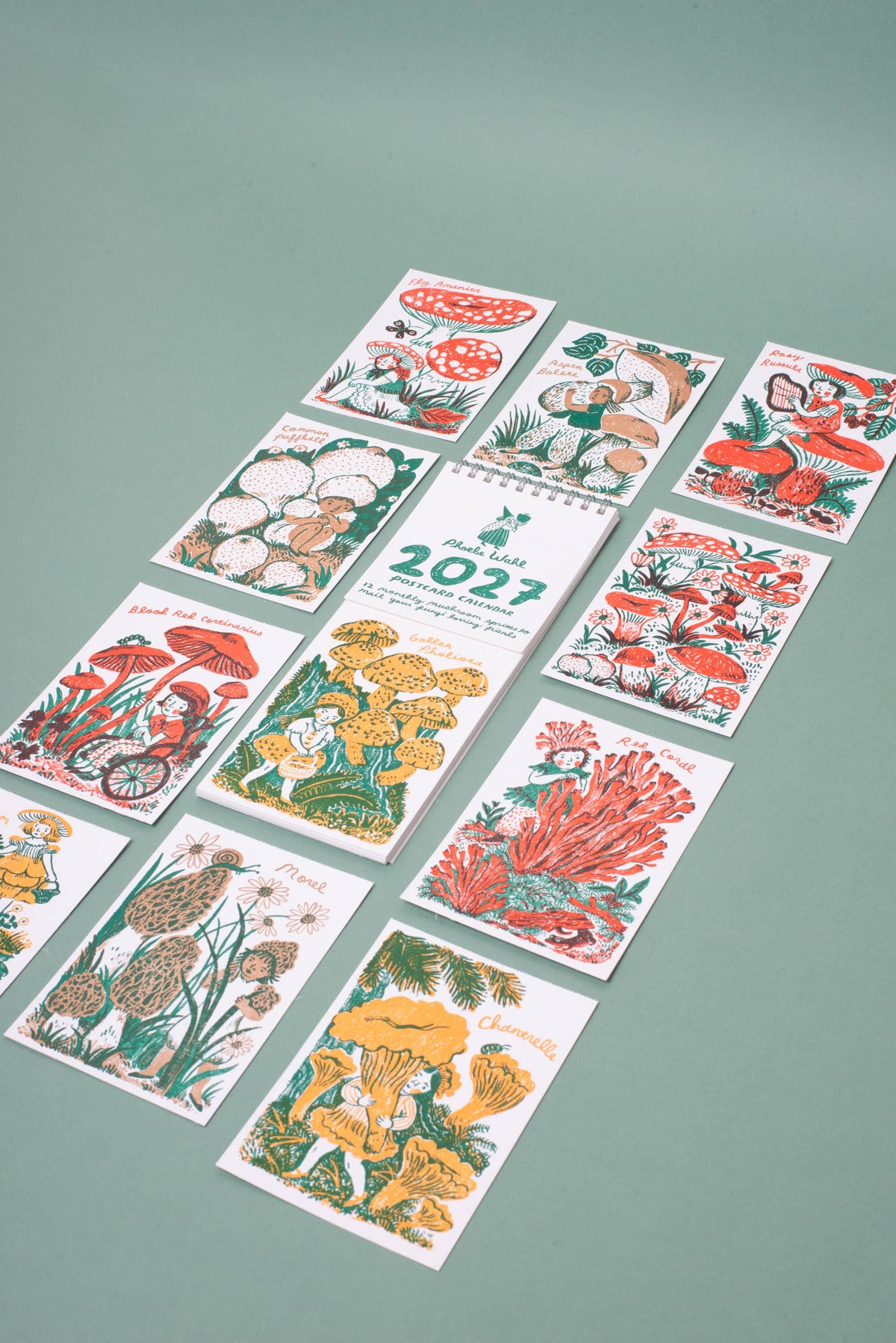 Phoebe Wahl • 2027 Gnomes & Mushrooms Postcard Wall Calendar