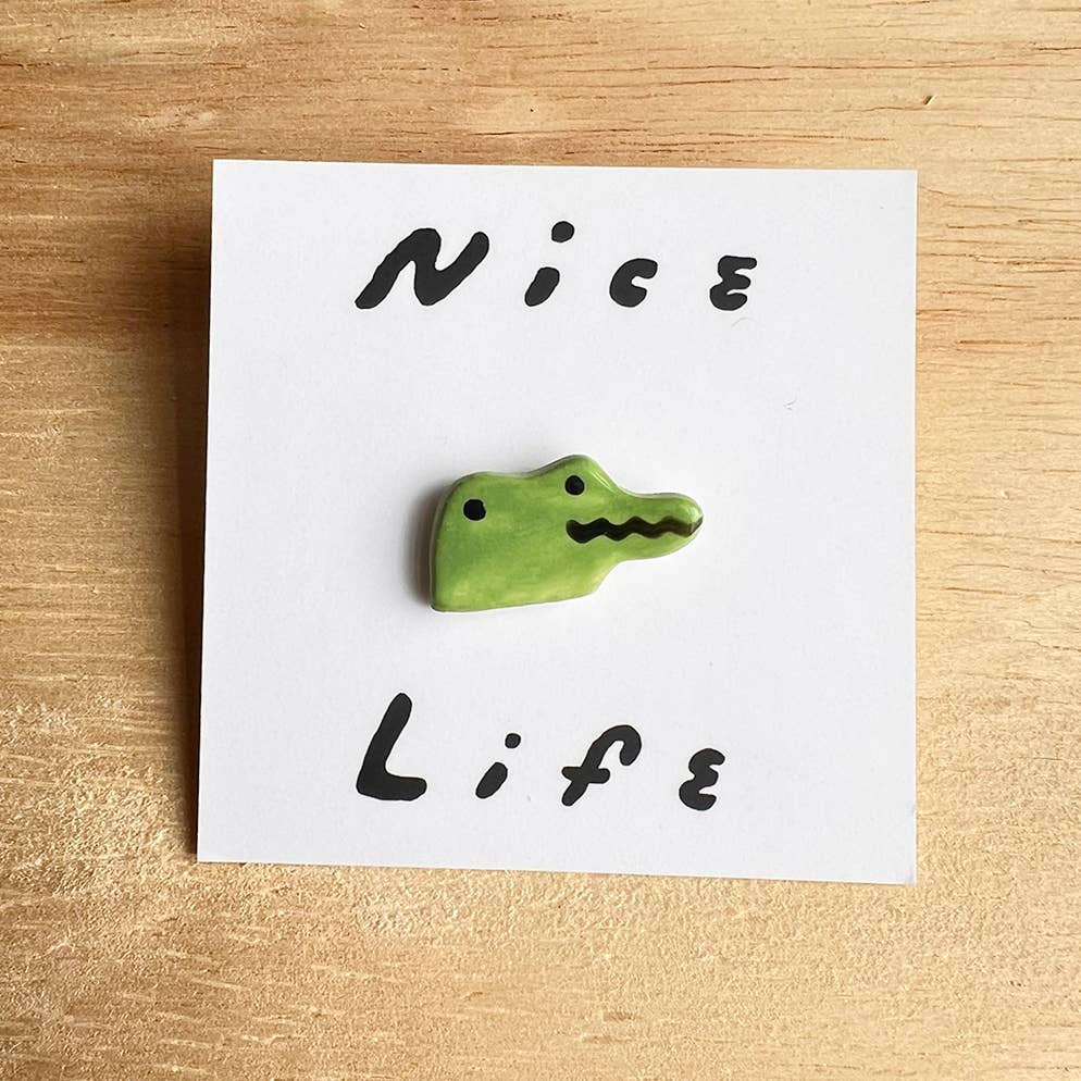 Ceramic Alligator Pin