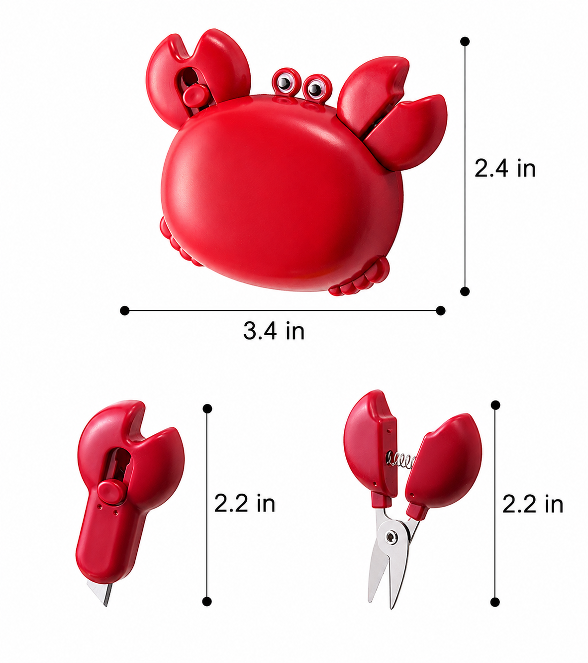Little Crab Shaped Scissor Cutter Multi-Tool
