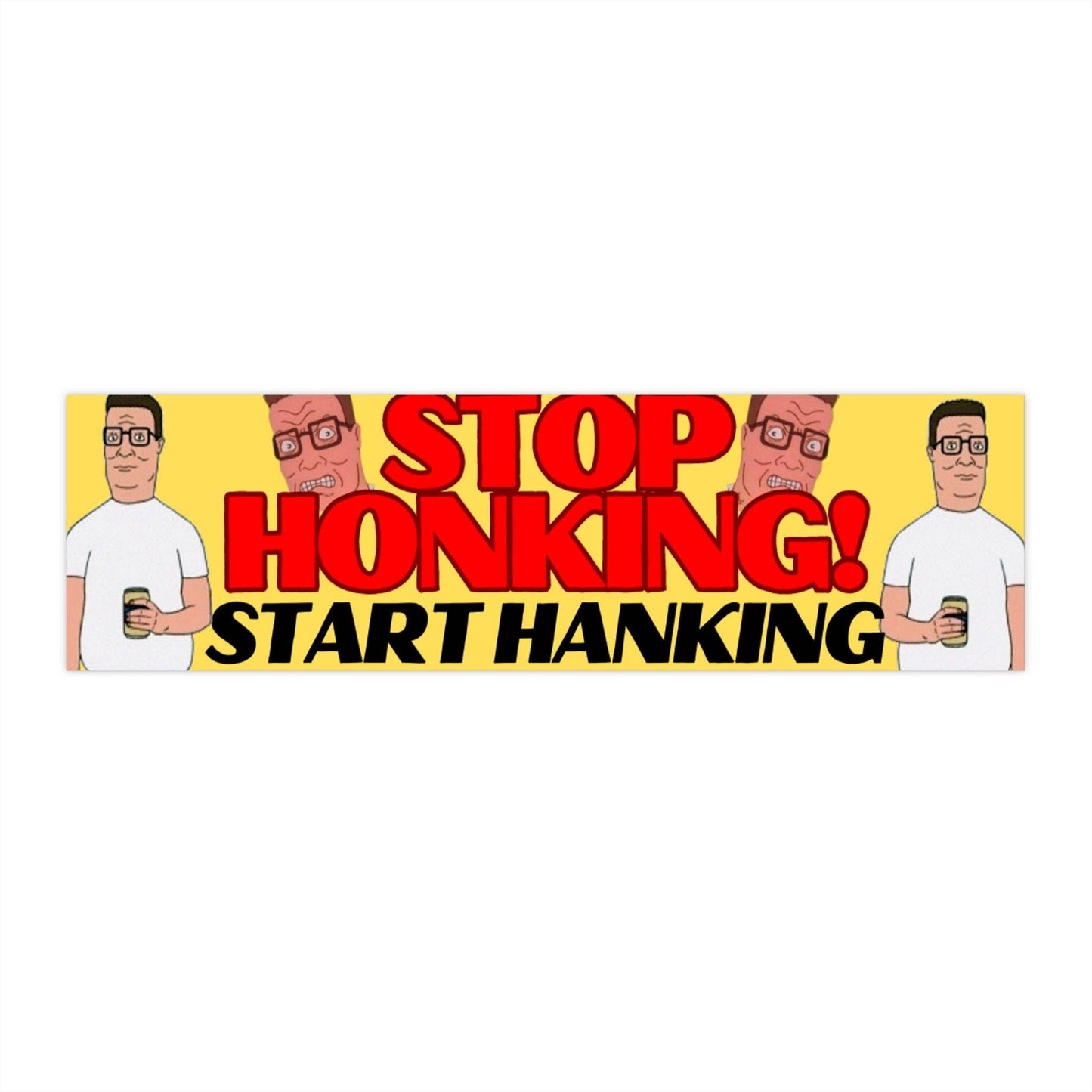 Frog Mustard • Bumper Sticker, Stop Honking! Start Hanking