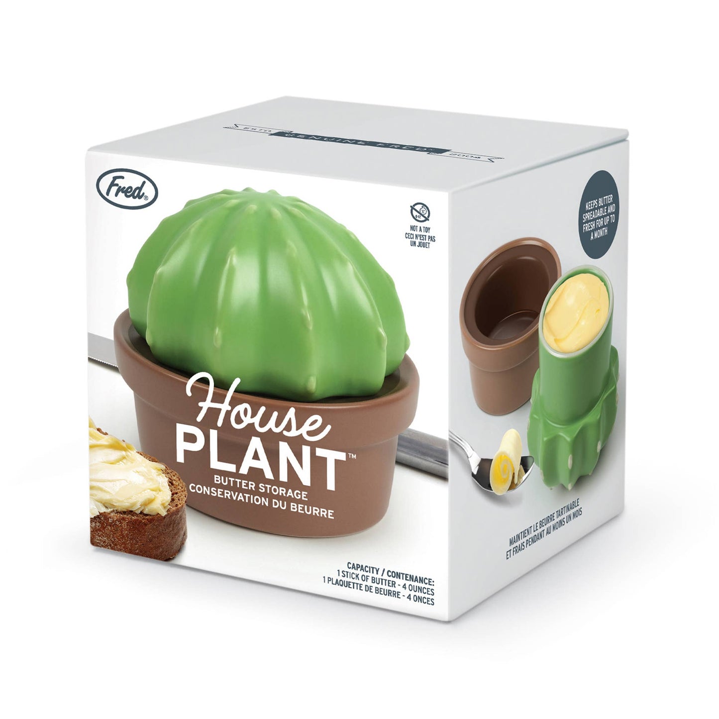 HOUSE PLANT Ceramic Cactus Butter Storage