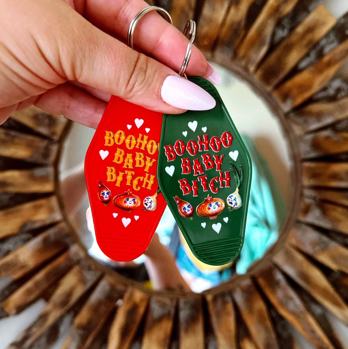Chaos Magic Studio • "Boohoo Baby Bitch" Onion Keychain