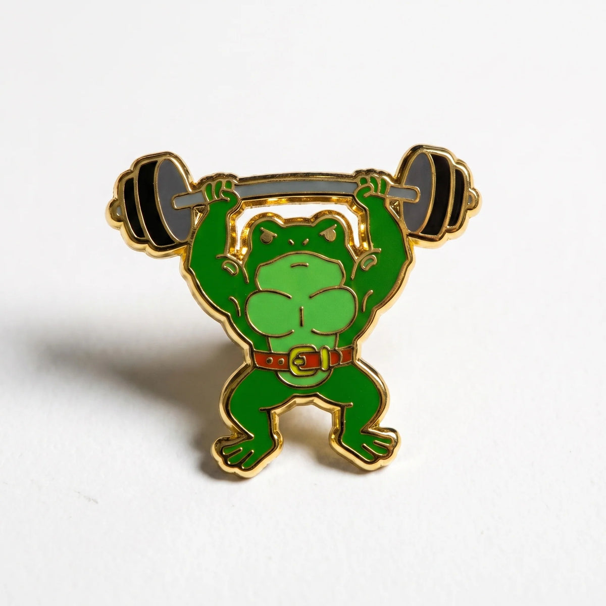 Strike Gently • 1 Rep Max Weightlifting Frog Pin