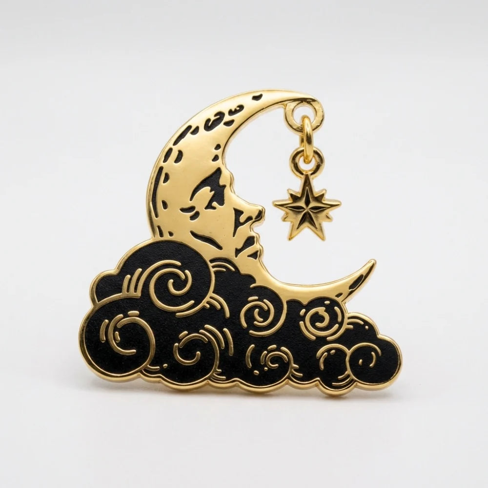 Strike Gently • Star and Moon Deluxe Pin